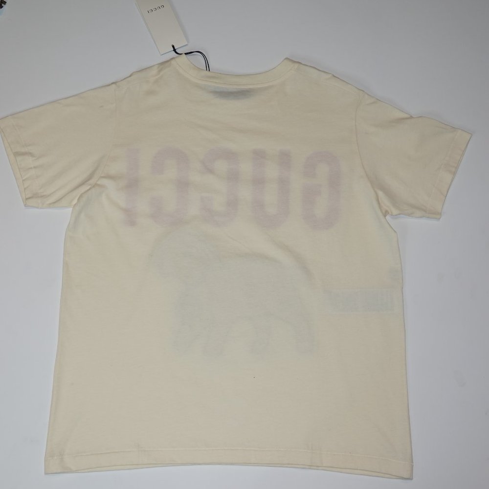 💛SOLD🖤 Gucci Lamb Print Embroidered T-shirt in Off-White - Picture 3 of 6